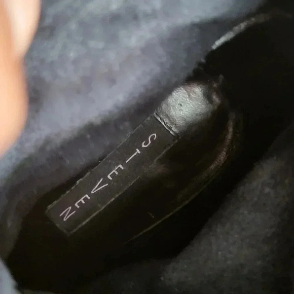 Vintage Steven Steve Madden Black Soft Leather Stilletto Toggle Ankle Boots(9.5) - Picture 6 of 8